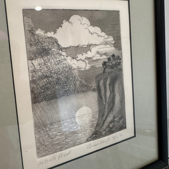 Connie Wing Artist Proof Signed Pencil Sketch Drawing 10x11.5 - Picture 2 of 3